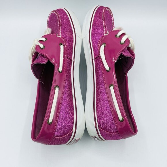 Sperry Top Siders Womens Size 11 M Pink Glitter Shiny Boat Shoes Lace Up Sneaker - Picture 11 of 11